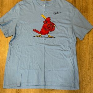 Nike Blue Short Sleeve Tee with Graphic Design St Louis Cardinals XL